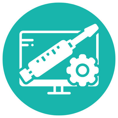 icono de mantenimiento de equipos informáticos