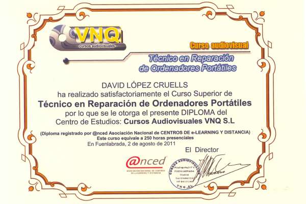 Título Técnico Reparación Ordenadores Portátiles