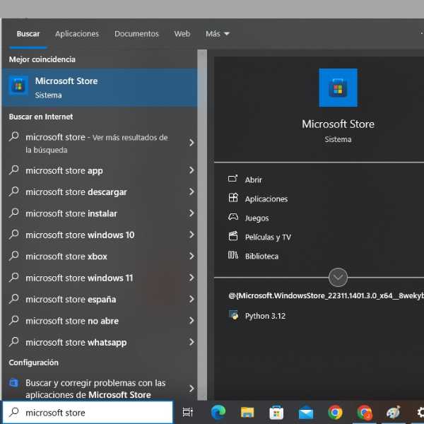 actualizar microsoft store 1