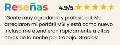 Reseña de Reparación de portátiles y Notebook en Barcelona