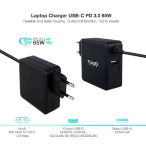 Cargador USB tipo C TooQ 2