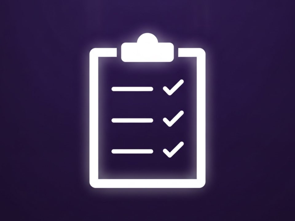 Icono de auditoria de salud del equipo con checklist